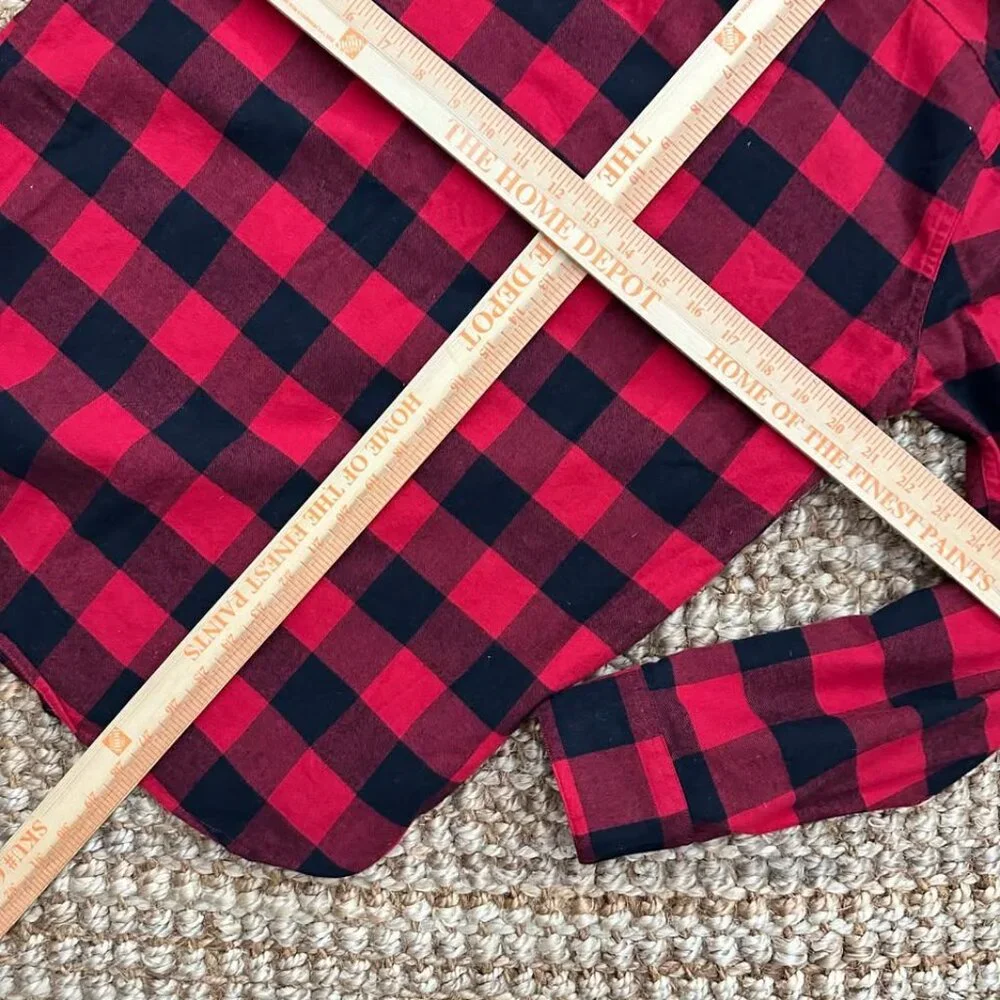 Levi's Buffalo Plaid Flannel Shirt (Medium) Black Red